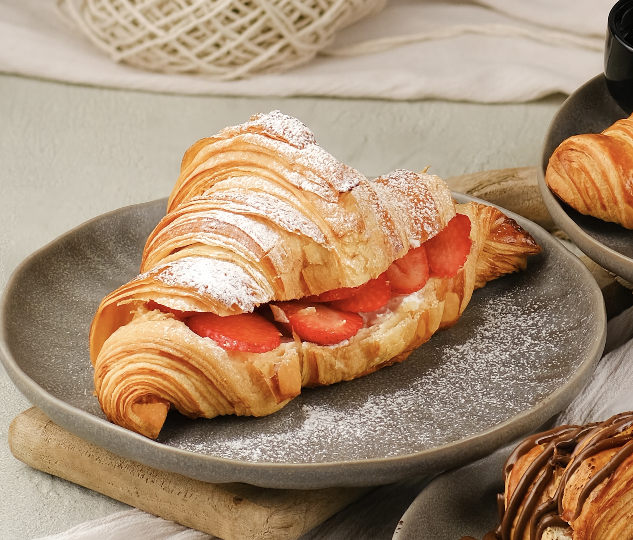 Croissant with Strawberry & Cream Cheese