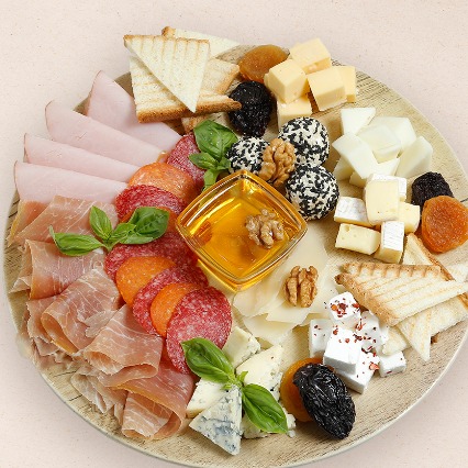 Cheese and meat plate